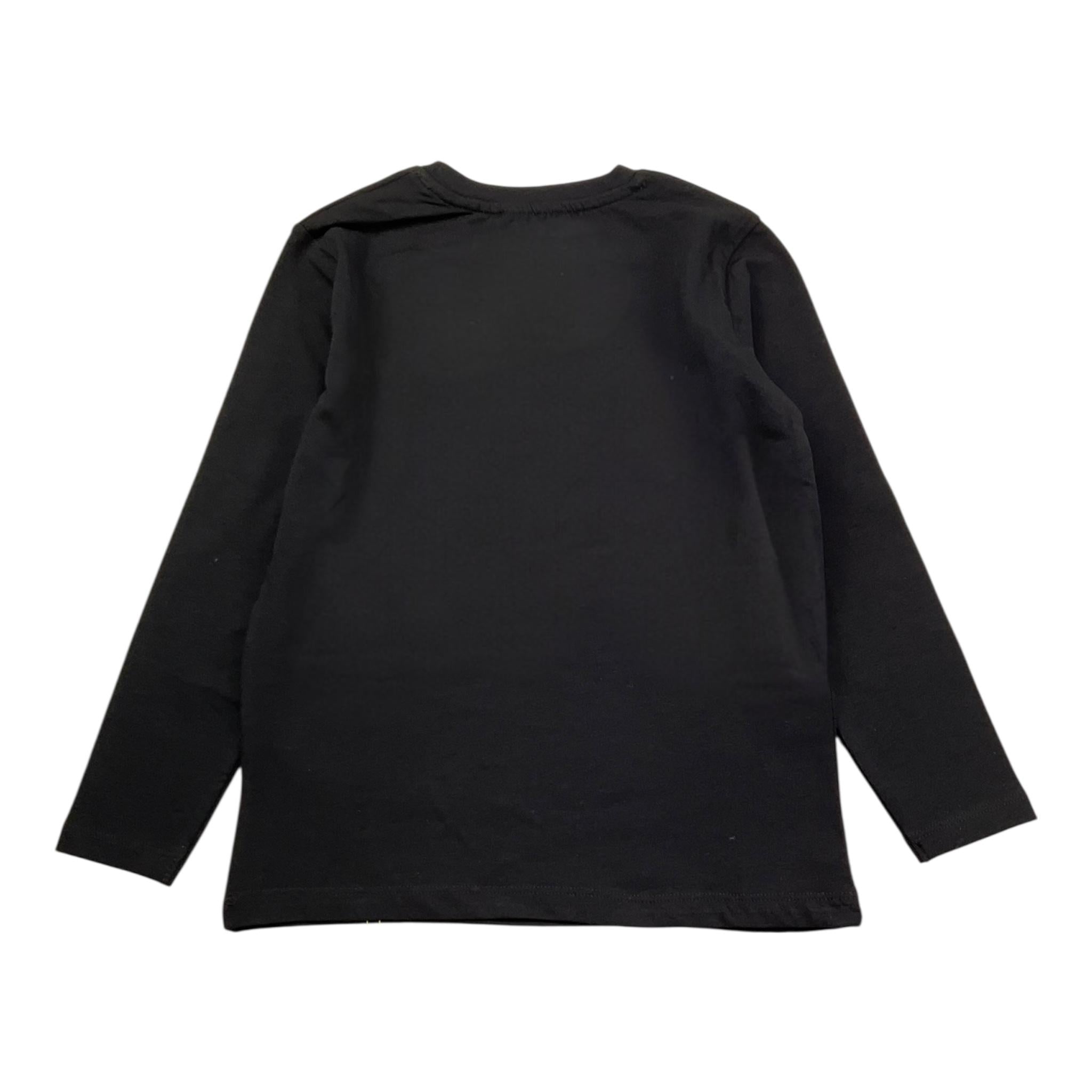 Liu Jo Shirt Girocollo Tinta Unita con Stampa per Bambino QF3109 NERO LIU JO 