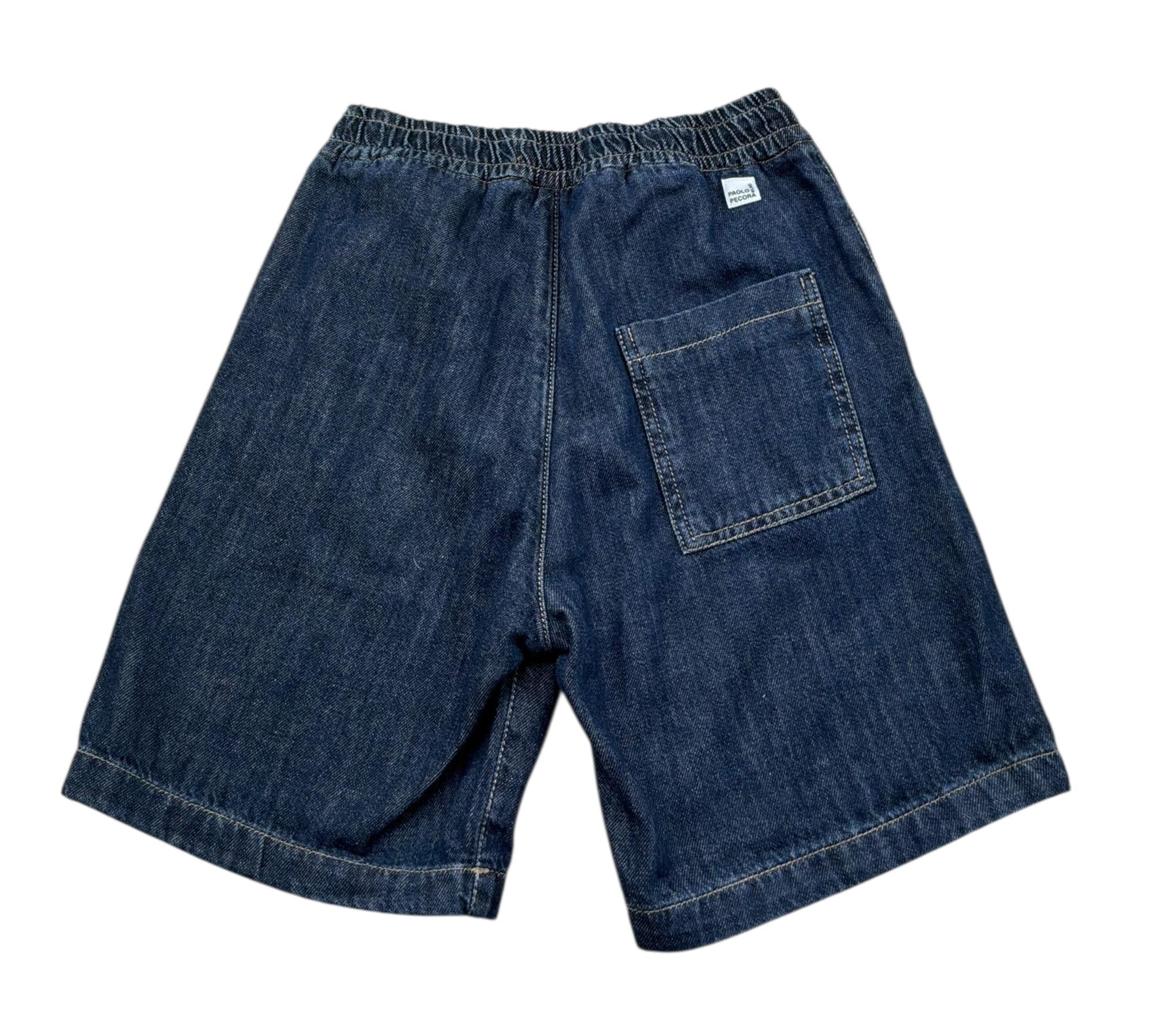 Paolo Pecora Bermuda In Denim Tinta Unita per Bambino PP4375 BLU PAOLO PECORA 