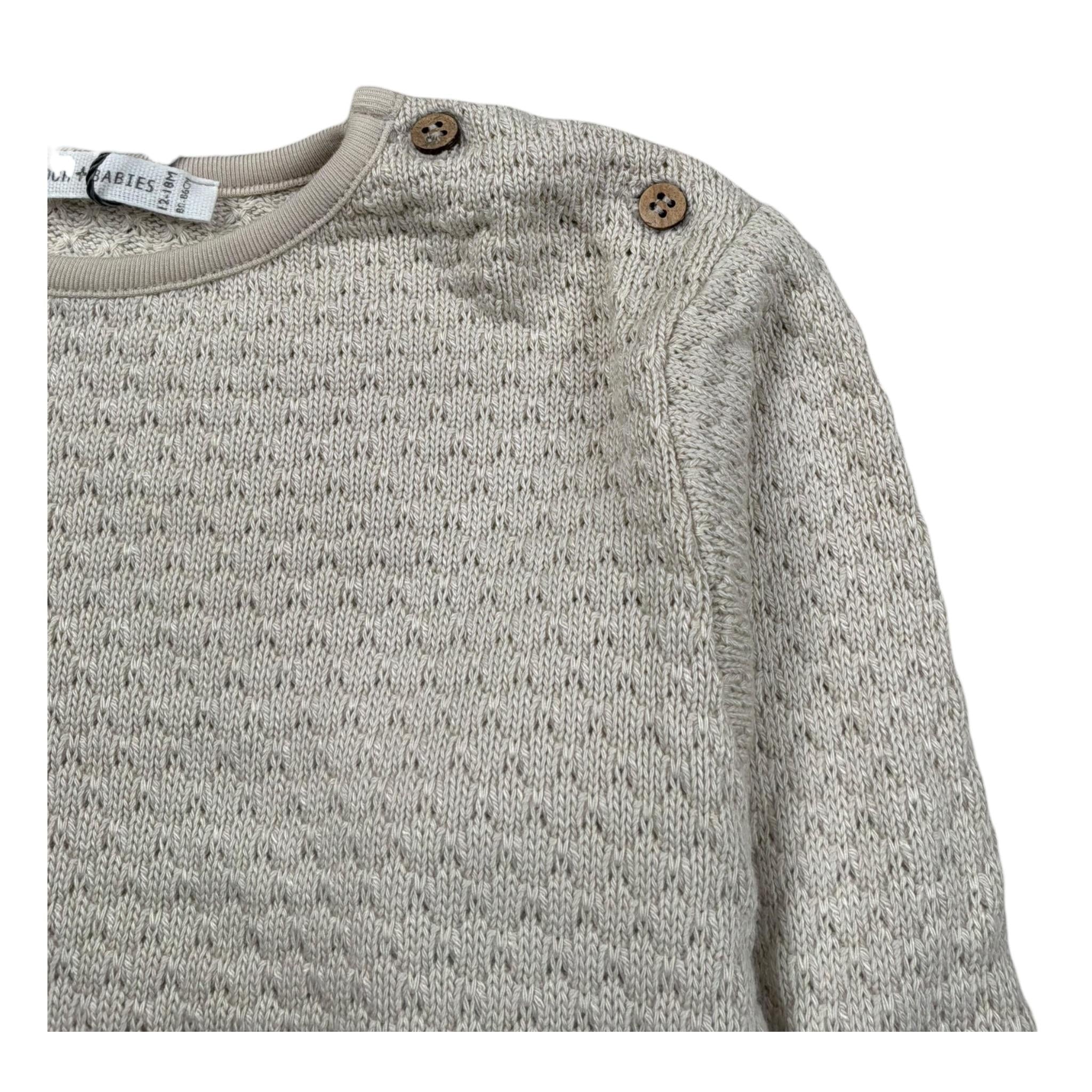 Bamboom+Babies Maglia Girocollo Tinta Unita per Neonata 829 BEIGE BAMBOOM+BABIES 