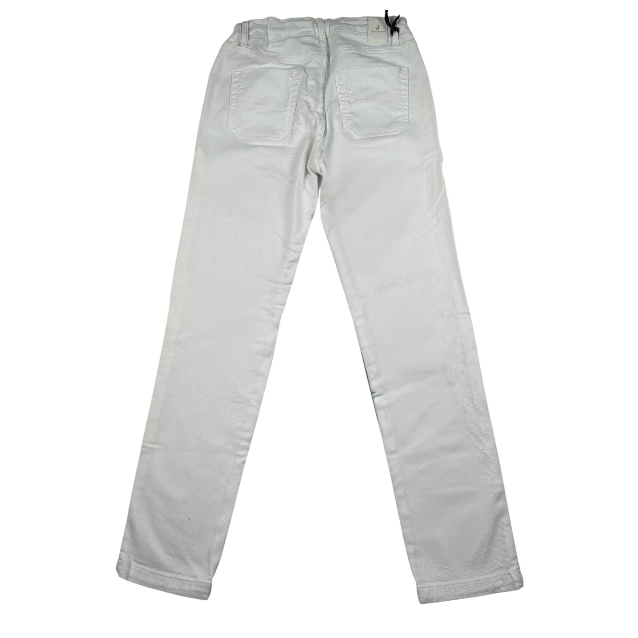Jeckerson Jeans Tinta Unita con Girovita Regolabile per Bambino J3802 BIANCO JECKERSON 