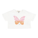 Dixie T-Shirt Girocollo Tinta Unita con Stampa per Bambina MBC8030G50 BIANCO DIXIE 