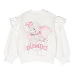 MONNALISA felpa tinta unita con zip e stampa Bianco per Neonata 39D801 BIANCO MONNALISA 