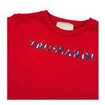Trussardi T-Shirt Girocollo Tinta Unita con Logo per Bambino TBP26051TS ROSSO TRUSSARDI 