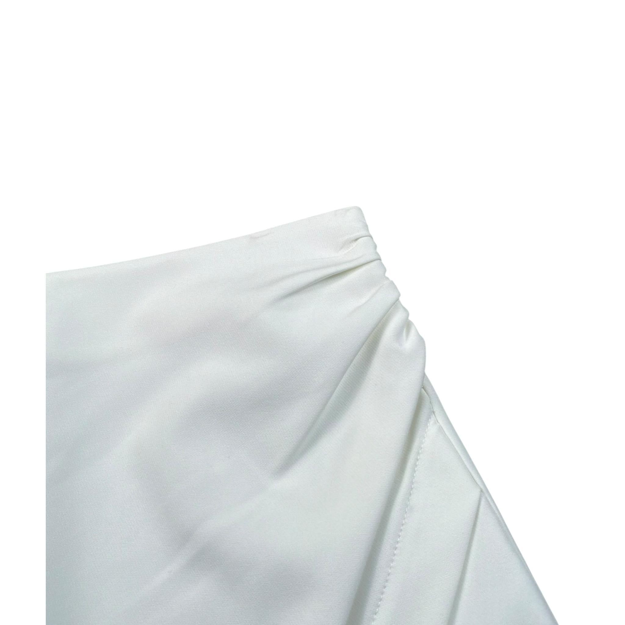 Y-Clu Gonna Tinta Unita con Elastico In Vita per Bambina Y19046 BIANCO Y-CLU 