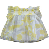 Le Bebe Camicia Giromanica Tinta Unita Stampa Fantasia per Neonata LBG6365 BIANCO LE BEBE 