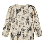 NAME.IT felpa chiusa girocollo tinta unita con stampa n Beige per Bambina 13212437 BEIGE NAME.IT 