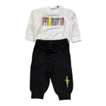 Cesare Paciotti Completo 2 Pezzi Bicolore Felpa-Pantalone per Neonato COMP5102B BIANCO/NERO CESARE PACIOTTI 
