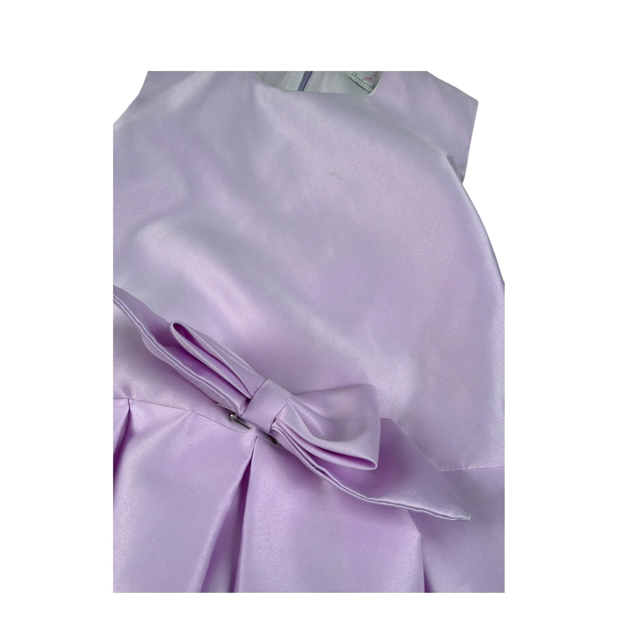 Ambaraba Abito Giromanica Cerimoniale Tinta Unita per Bambina FF35100 LILLA AMBARABA 