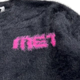 MET maglia girocollo tinta unita con stampa Nero per Bambina ME534 NERO MET 