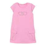 Liu Jo Abito Mezza Manica Tinta Unita con Logo per Bambina KA5017X ROSA LIU JO 