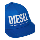 Diesel Berretto Tinta Unita con Logo per Bambino J00173 BLU DIESEL 