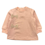 Y-CLU felpa girocollo tinta unita con fiocchi Rosa per Neonata YN20718 ROSA Y-CLU 