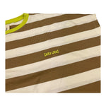 Dou Dou T-Shirt Girocollo Bicolore con Fantasia A Righe per Bambina DW8A21 BIANCO/BEIGE DOU DOU 