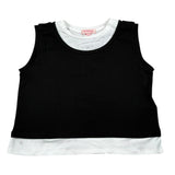 Imperial Top Giromanica Tinta Unita con Profili In Contrasto per Bambina MO15032G75 NERO IMPERIAL 