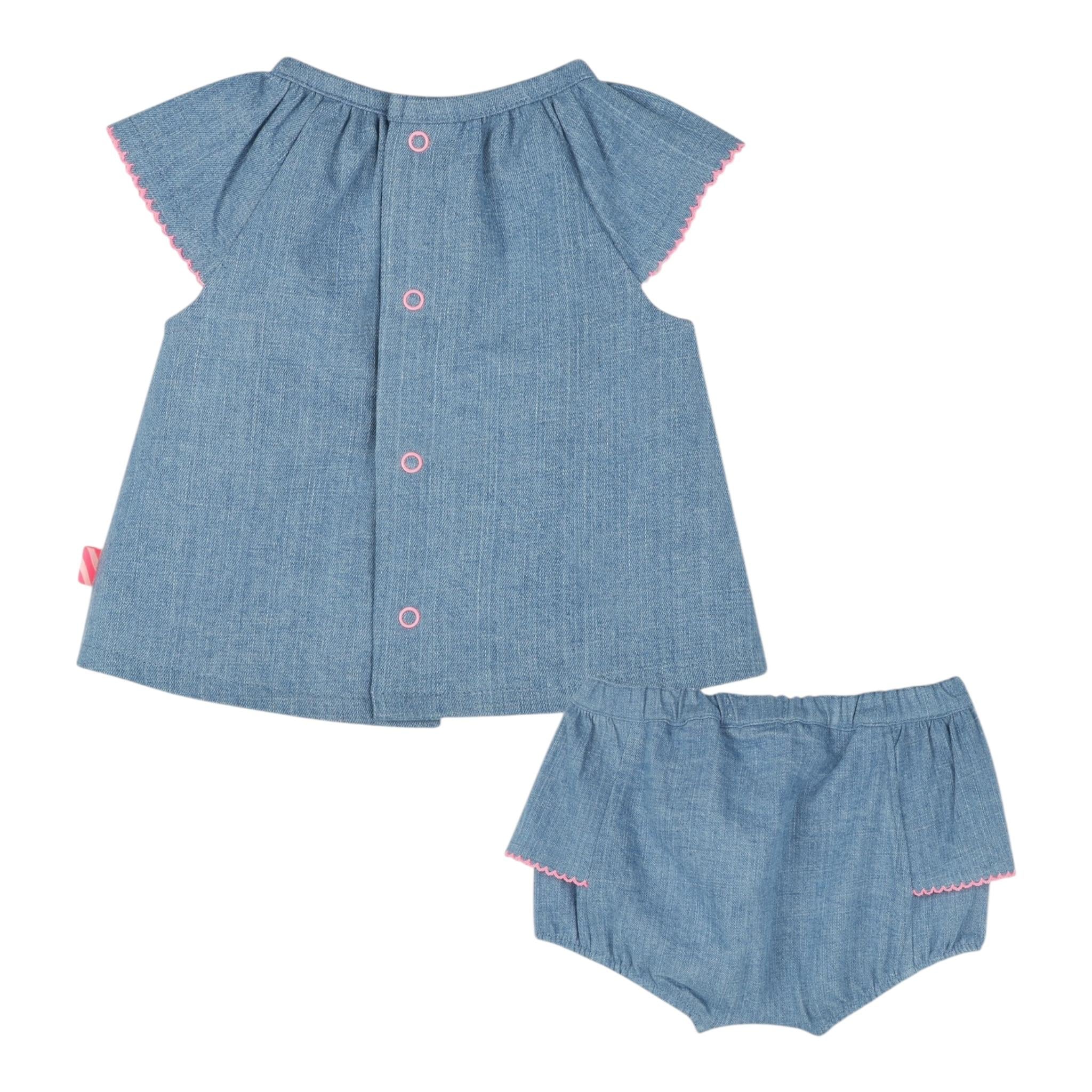 Billieblush Completo 2 Pezzi Camicia-Coulotte In Denim per Neonata U21013 BLU BillIEBLUSH 