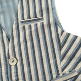Manuel & Frank Gilet Tinta Unita con Fantasia A Righe per Neonato MF5271L BIANCO MANUEL & FRANK 