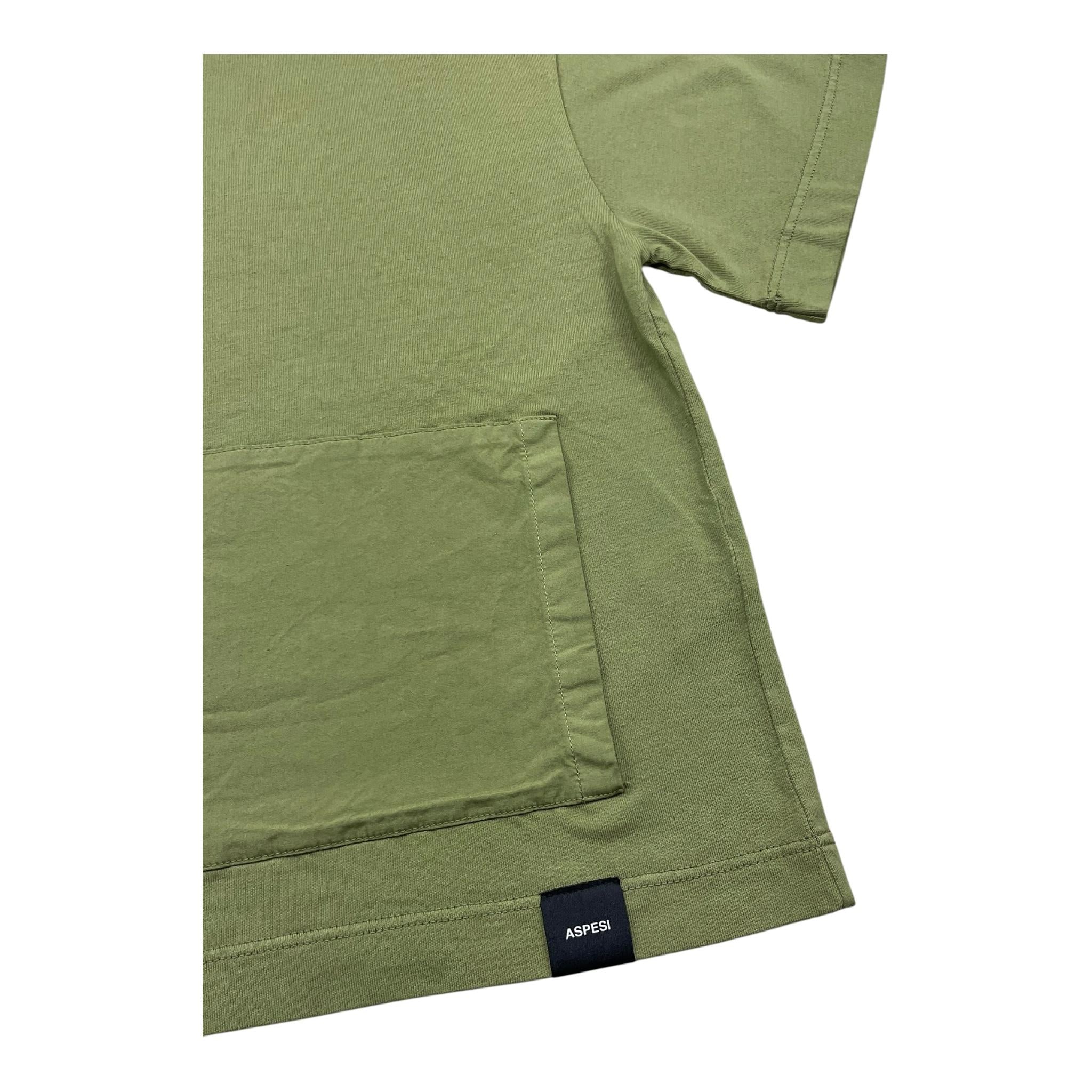 Aspesi T-Shirt Girocollo Tinta Unita  per Bambino S25038TSM7038 VERDE ASPESI 