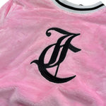 Juicy Couture Felpa Girocollo Tinta Unita In Velluto per Bambina KBX6626 ROSA JUICY COUTURE 