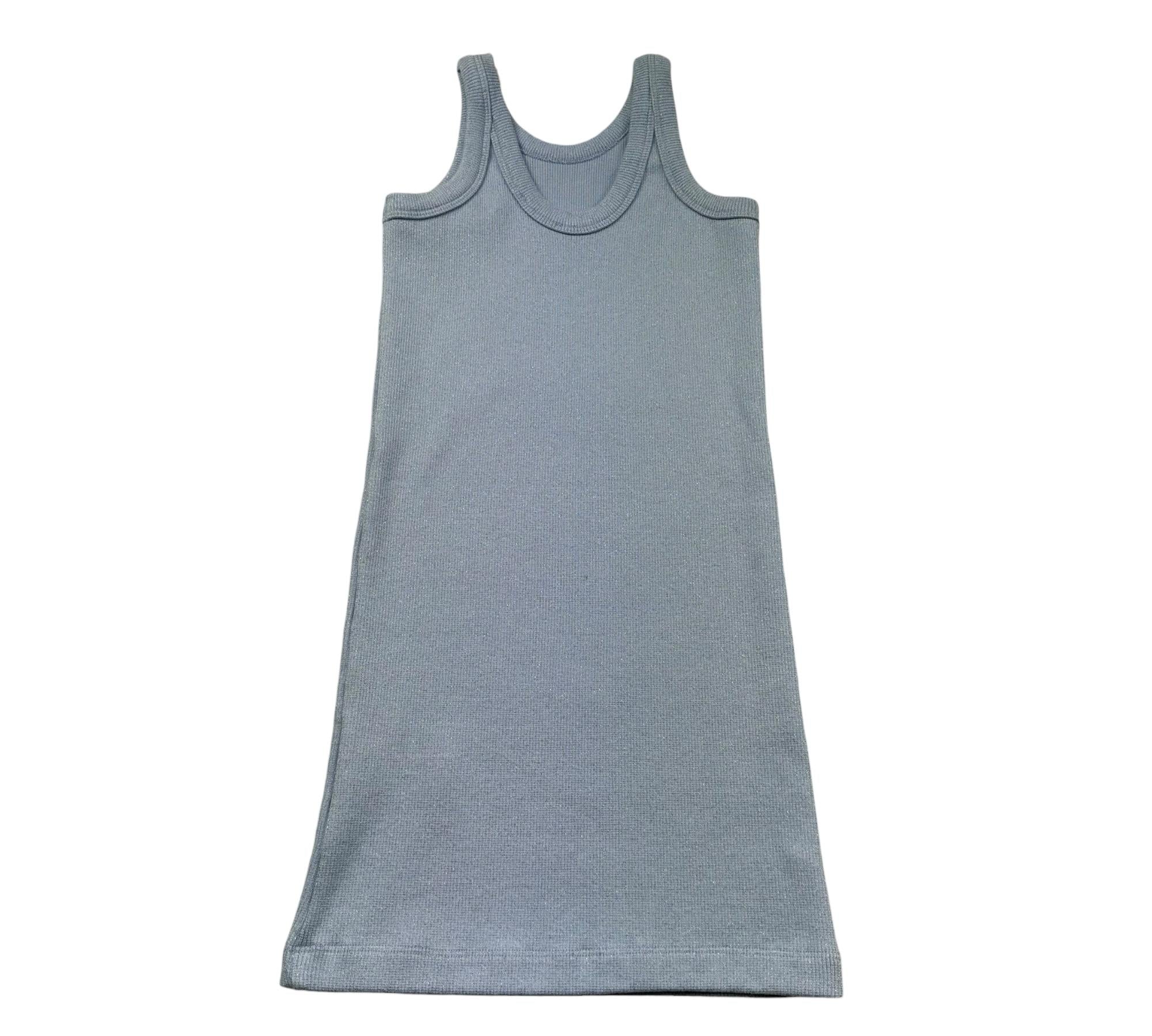 Saint Barth Abito Giromanica Tinta Unita Lurex per Bambina JENNIFER AZZURRO SAINT BARTH 