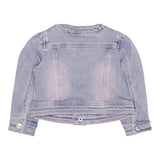 Monnalisa Giubbino Tinta Unita In Denim con Applicazioni Rose per Neonata 39E100 ROSA MONNALISA 