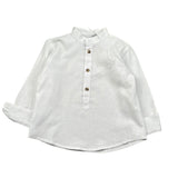 M+E' Camicia Manica Lunga tinta unita Collo Coreano Panna per Bambino UEM0507X PANNA M+E' 