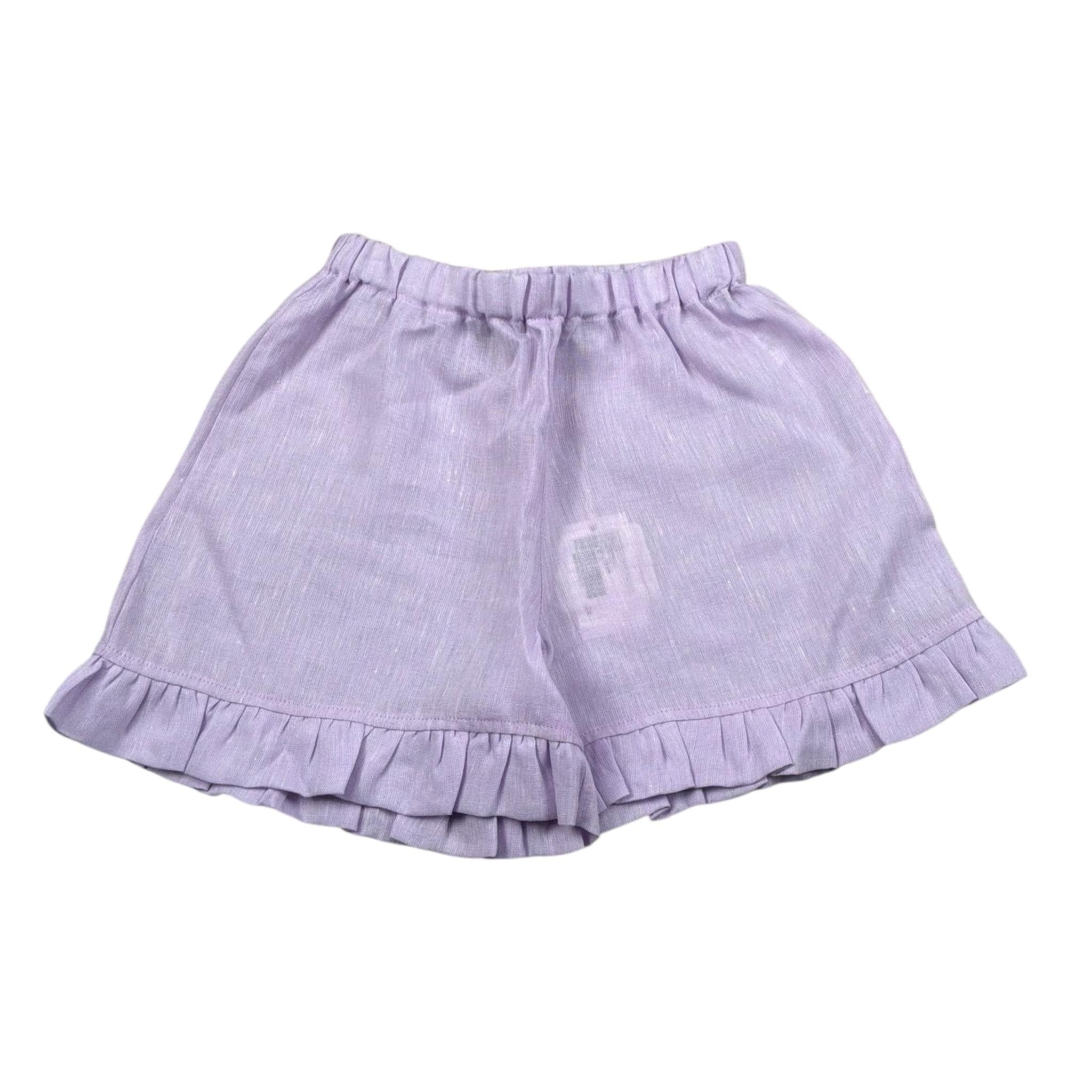 Per Te Short Tinta Unita con Elastico In Vita per Bambina 34057 LILLA PER TE 