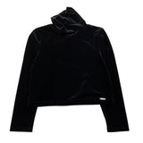 LIU JO shirt tinta unita in velluto coll alto Nero per Bambina GF4178 NERO LIU JO 