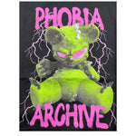 PHOBIA ARCHIVE t-shirt tinta unita girocollo con stampa Nero per Bambino PHK00669 NERO PHOBIA ARCHIVE 