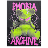PHOBIA ARCHIVE t-shirt tinta unita girocollo con stampa Nero per Bambino PHK00669 NERO PHOBIA ARCHIVE 