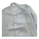 Manuel & Frank Camicia Tinta Unita con Collo Coreano Modello Body per Neonato MF3059I AZZURRO MANUEL & FRANK 