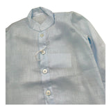 Manuel & Frank Camicia Tinta Unita con Collo Coreano Modello Body per Neonato MF3059I AZZURRO MANUEL & FRANK 