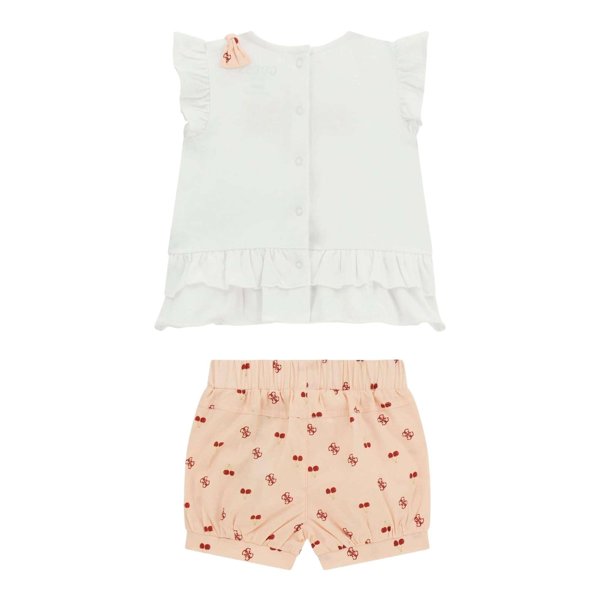 Guess Completo 2 Pezzi T-Shirt-Short per Neonata A5GG01K6YW4 BIANCO GUESS 