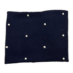 LITTLE BEAR coperta tinta unita con ricami in contrasto Blu per Neonato 9114 BLU LITTLE BEAR 