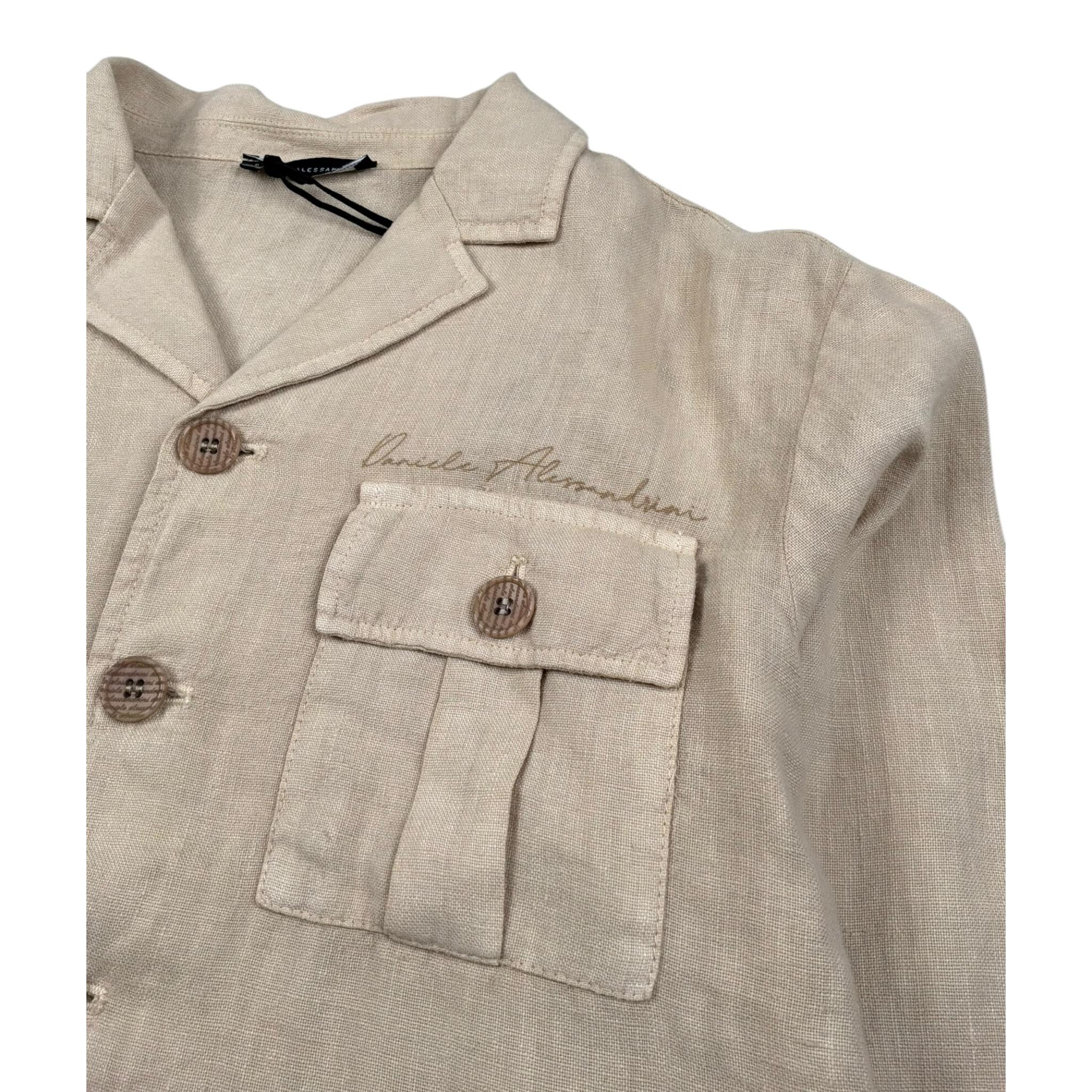 Daniele Alessandrini Camicia Manica Lunga Tinta Unita per Bambino 12351284 BEIGE DANIELE ALESSANDRINI 