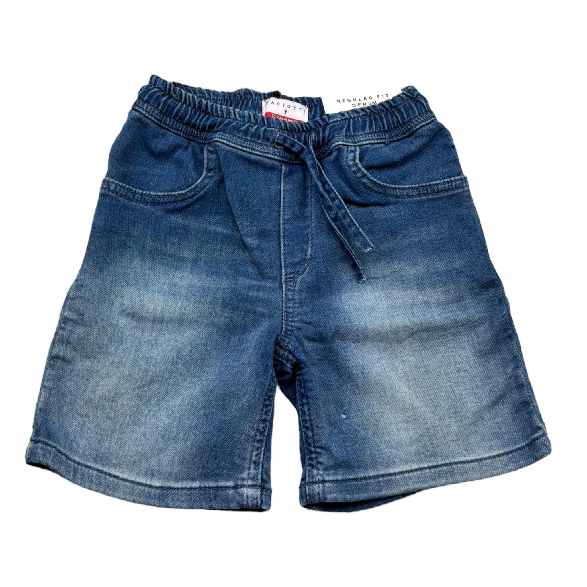Cesare Paciotti Bermuda In Denim Tinta Unita con Elastico In Vita per Bambino BMP5101B BLU CESARE PACIOTTI 