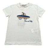 Manuel Ritz T-Shirt Girocollo Tinta Unita con Ricamo per Bambino MR3109X BIANCO MANUEL RITZ 