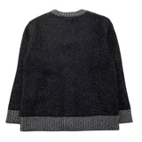 BALMAIN cardigan scollo a v stampa logo Nero per Bambino BT9P60 NERO BALMAIN 