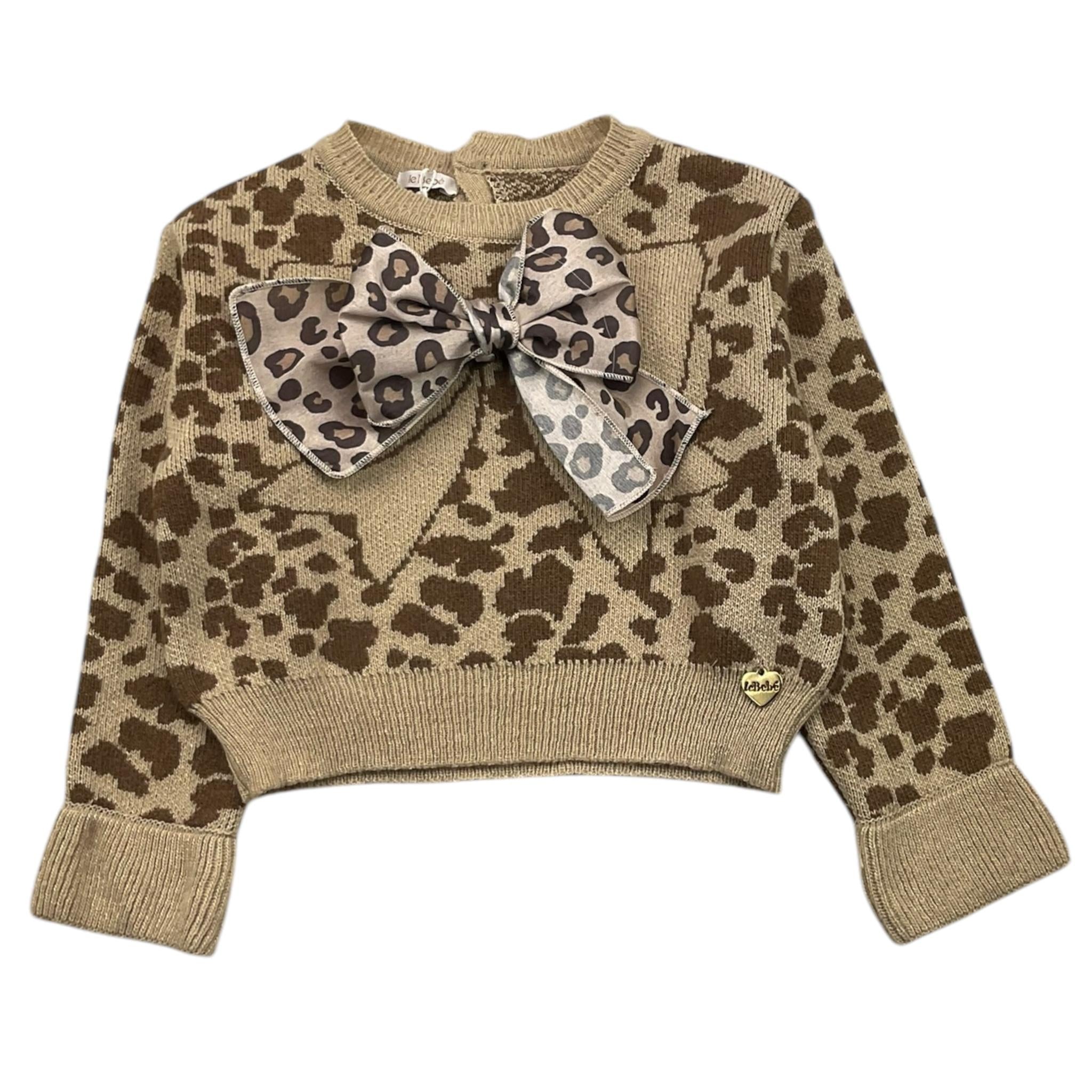 LE BEBE' maglia girocollo fantasia maculata Beige per Neonata LBG6093 BEIGE LE BEBE' 