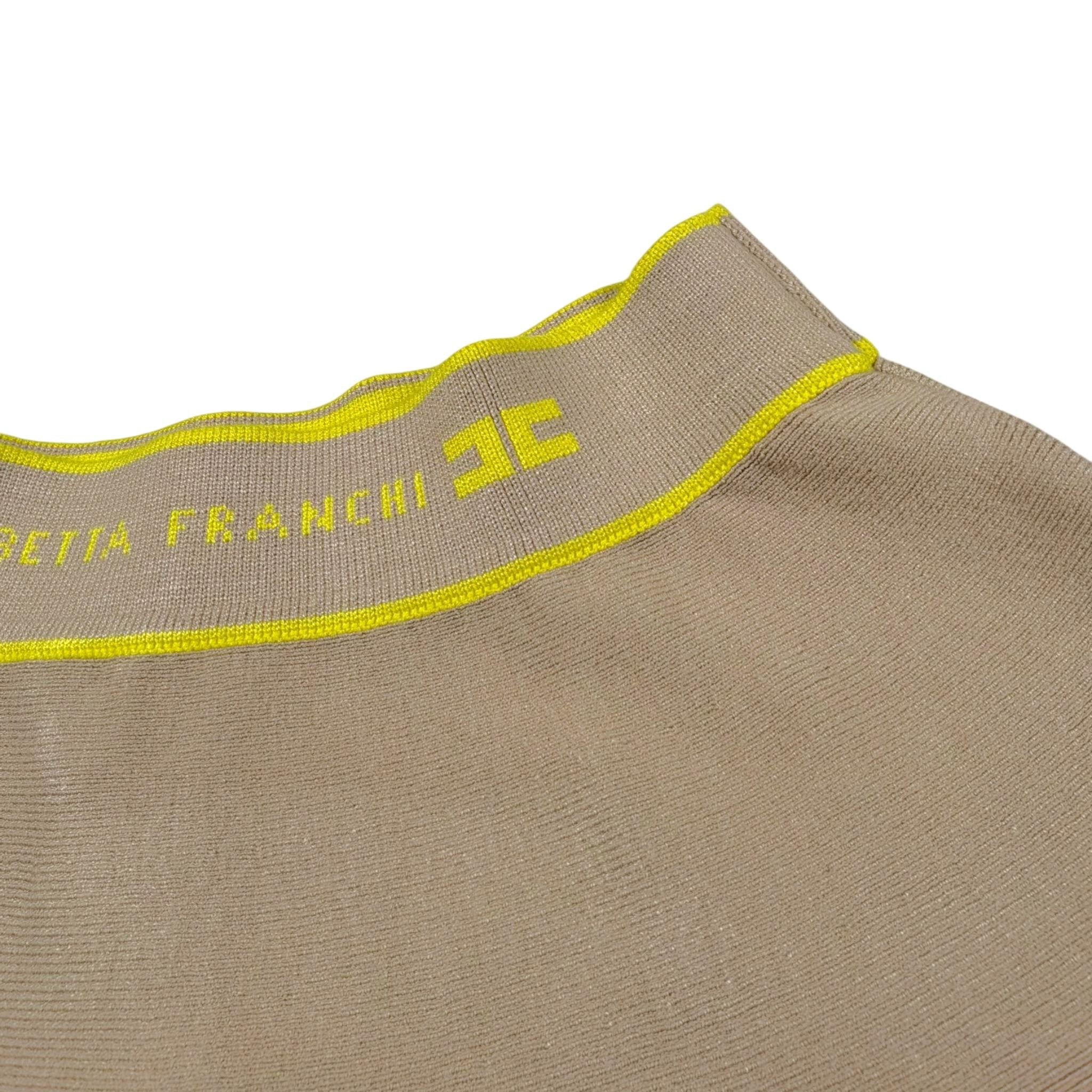 Elisabetta Franchi Gonna Tinta Unita con Stampa Logo per Bambina EFGO153 BEIGE ELISABETTA FRANCHI 