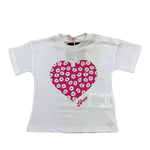 Shoe T-Shirt Girocollo Tinta Unita con Stampa per Neonata TEDDYB0404 BIANC SHOE 