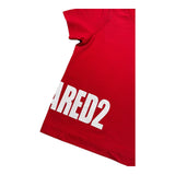 Dsquared2 T-Shirt Girocollo Tinta Unita con Stampa per Neonato DQ040Y ROSSO DSQUARED2 