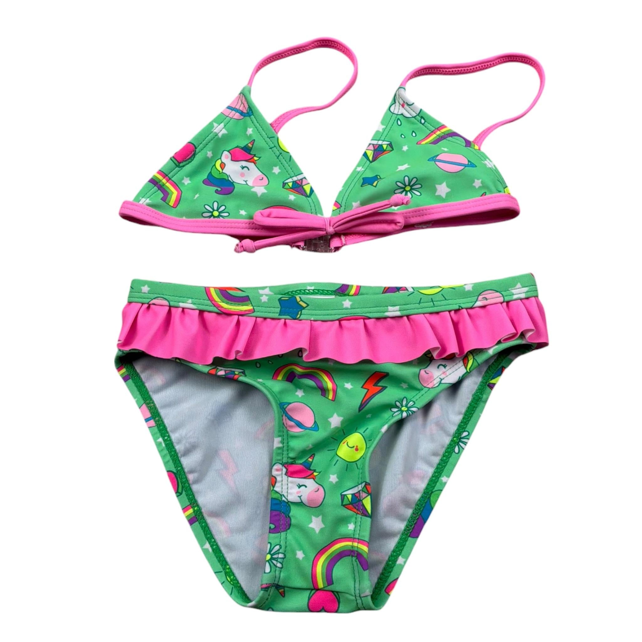 Funky Costume 2 Pezzi Triangolo-Mutandina Verde per Bambina 1250705 VERDE FUNKY 