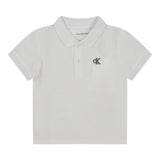 Calvin Klein Polo Mezza Manica Tinta Unita con Logo per Neonato IN0IN00170 BIANCO CALVIN KLEIN 