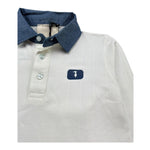 Trussardi Polo Manica Lunga Tinta Unita con Logo per Bambino TBP26134PO BIANCO TRUSSARDI 