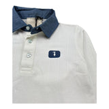 Trussardi Polo Manica Lunga Tinta Unita con Logo per Bambino TBP26134PO BIANCO TRUSSARDI 