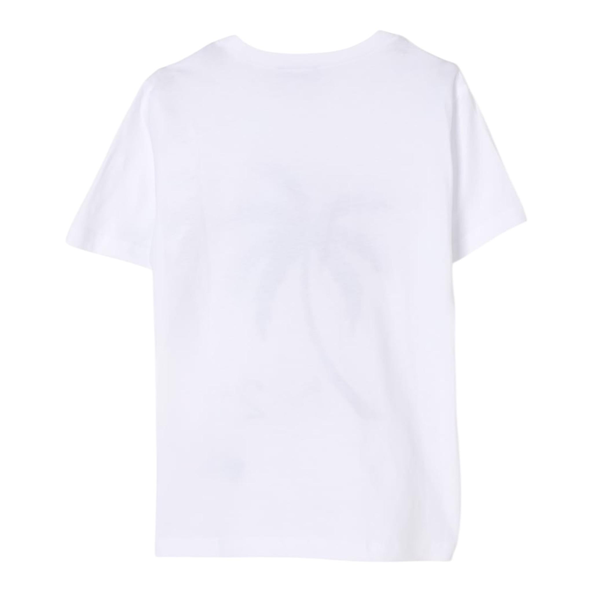 N°21 T-Shirt Tinta Unita Girocollo con Stampa per Bambino N2104G BIANCO N°21 