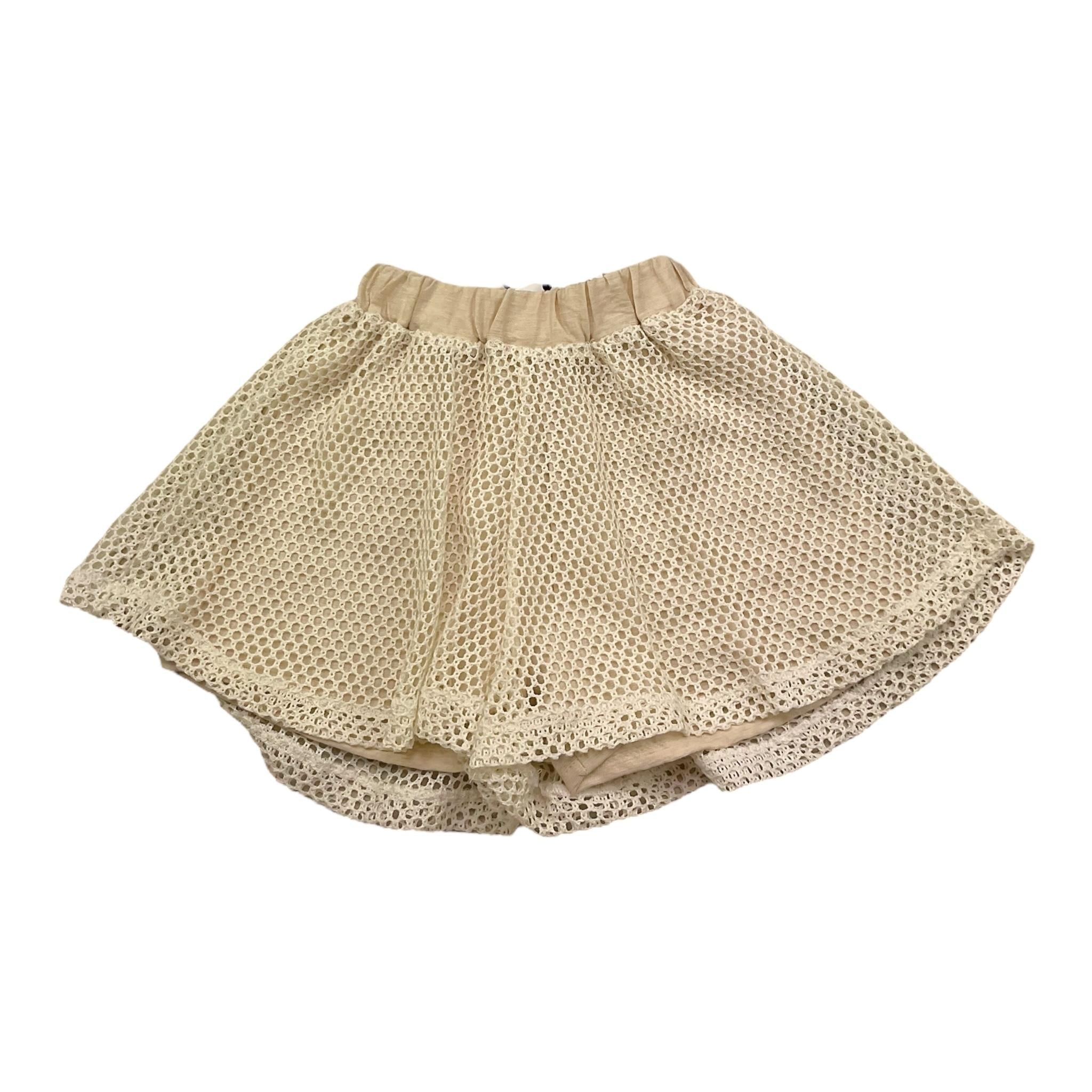 Janice Short Tinta Unita Traforato per Bambina JN819B BEIGE JANICE 