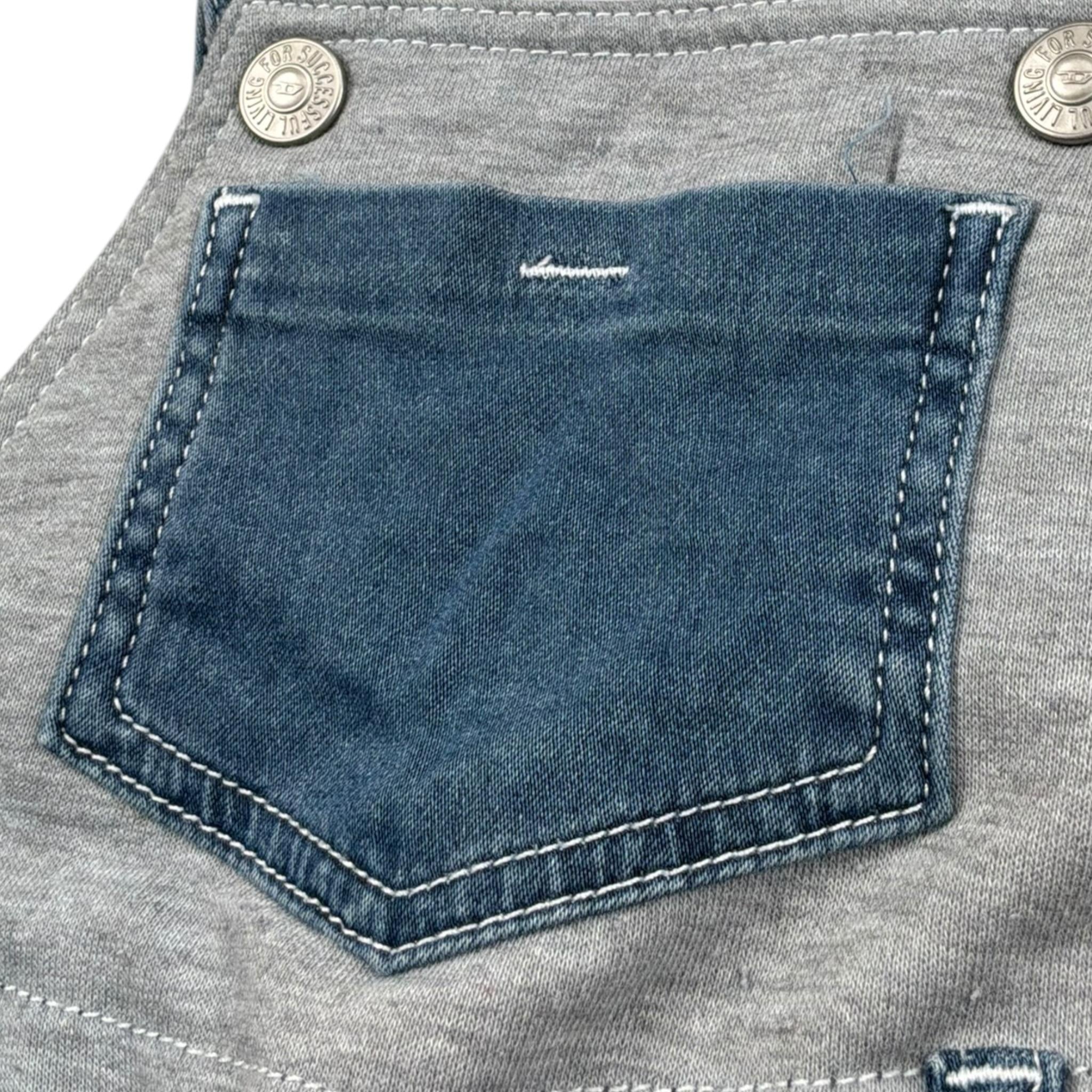 Diesel Salopette In Denim Tinta Unita per Bambino K00480J BLU DIESEL 