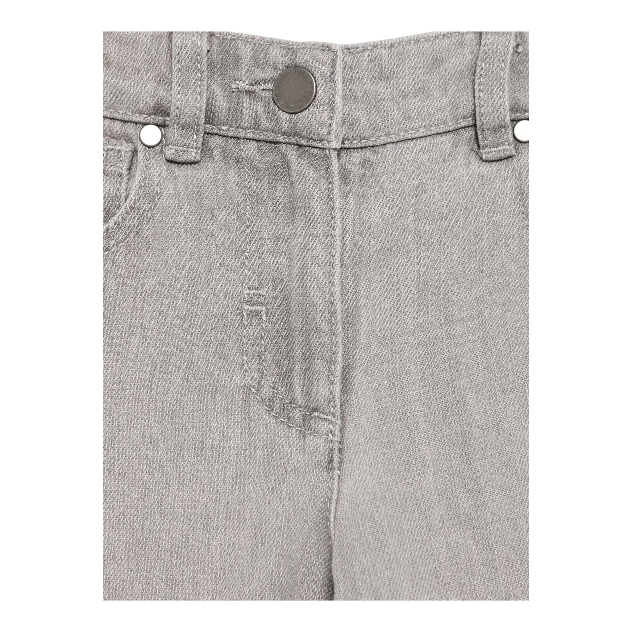 STELLA McCARTNEY jeans tinta unita con ricamo cavallo Grigio per Bambina TV6A80 GRIGIO STELLA McCARTNEY 
