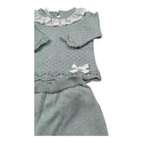 Paz Rodriguez Completo 2 Pezzi Maglia-Ghettina Tinta Unita per Neonata 00342150 VERDE PAZ RODRIGUEZ 